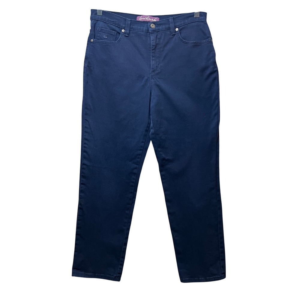 Gloria Vanderbilt Amanda Pants High Rise Tapered Leg Jeans Navy Blue Size‎ 10
